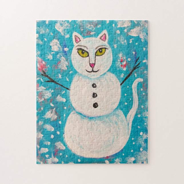 Snow Kitty Jigsaw Puzzle (Vertical)