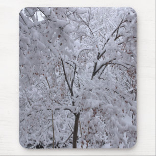Snow-Laden Trees Mouse Pad