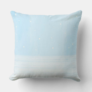 snow landscape art throw pillow