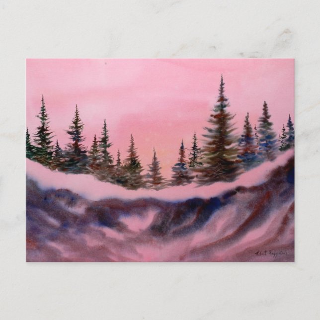 Snow Landscape Print Postcard (Front)