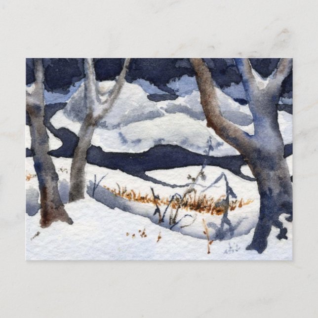 Snow Landscape Print Postcard (Front)