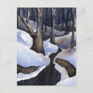 Snow Landscape Print Postcard