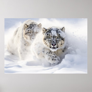 Snow Leopard Animal Nature Majestic Wild Poster