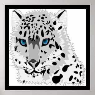 SNOW LEOPARD ANIMAL POSTER