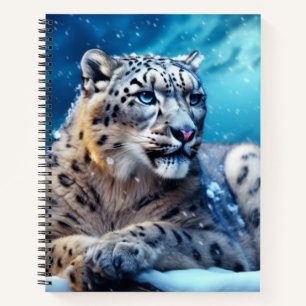 Snow Leopard Animal Wildlife Wilderness Wall Art Notebook