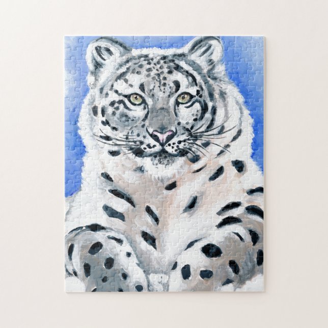 Snow Leopard Art Jigsaw Puzzle (Vertical)