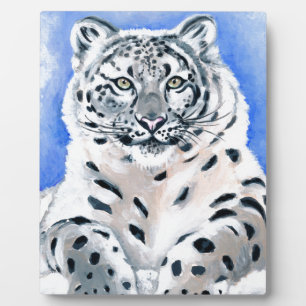 Snow Leopard Art Plaque