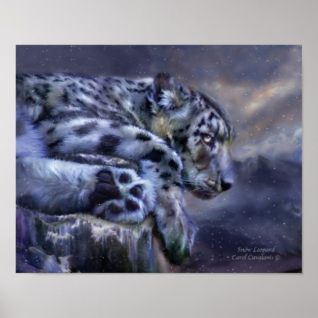 Snow Leopard Art Poster/Print Poster (Front)