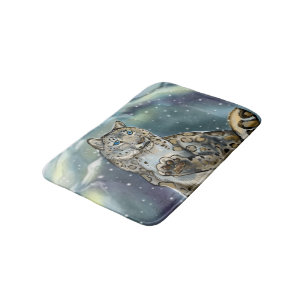 Snow Leopard Bath Mat