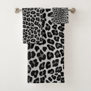 Snow Leopard Bath Towel Set