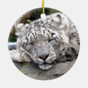 Snow Leopard - beautiful! Ceramic Ornament
