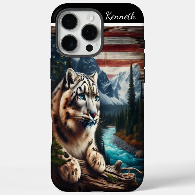 Snow Leopard Beneath A Mountain Sky Case-Mate iPhone Case (Back)