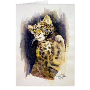 Snow Leopard Blank Card