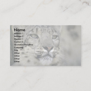 Snow Leopard Business Card