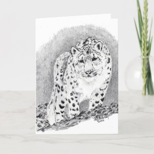 snow leopard card