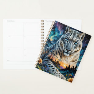Snow Leopard Castle Moon, Aurora borealis Planner