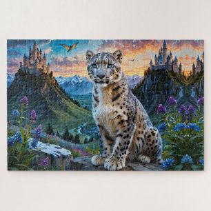Snow Leopard Castles Sunrise Jigsaw Puzzle