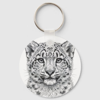Snow Leopard Cub Keychain