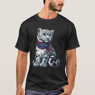 Snow Leopard Face White Leopard Animal Snow Leopar T-Shirt
