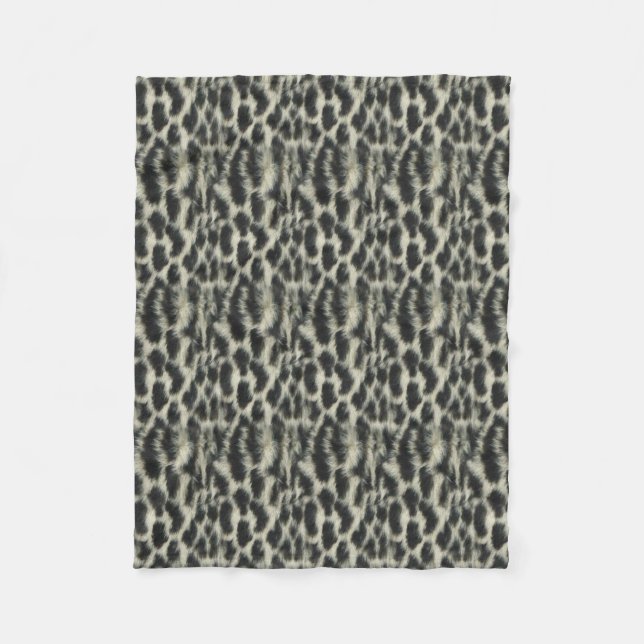 Snow Leopard Fleece Blanket (Front)