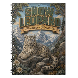 Snow Leopard Himalayan Mountains POPCUT Notebook