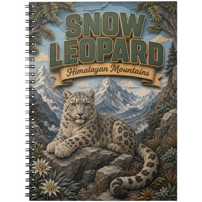 Snow Leopard Himalayan Mountains POPCUT Notebook (Creator Uploaded)