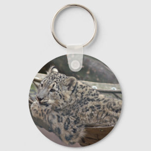Snow Leopard Keychain