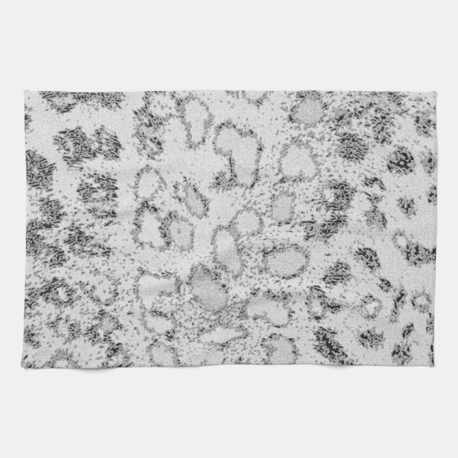 Snow Leopard Kitchen Towel (Horizontal)