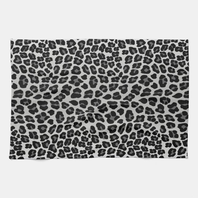 Snow leopard kitchen towel (Horizontal)