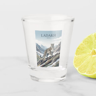 Snow Leopard, Ladakh India Shot Glass