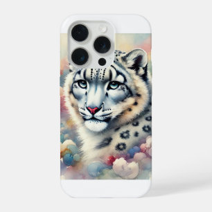 Snow Leopard Majesty 220824AREF136 - Watercolor iPhone 15 Pro Case