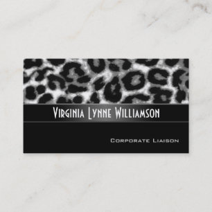 Snow Leopard Modern Professional Business Card