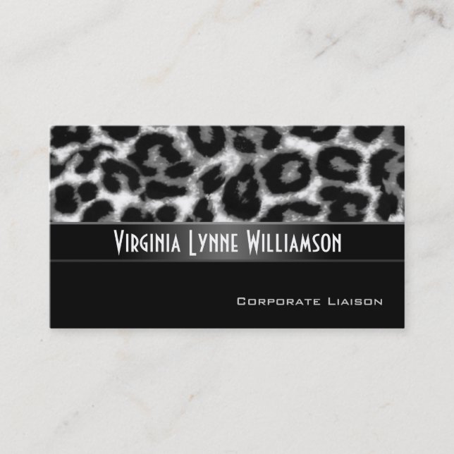 Snow Leopard Moderne Carte de visite professionnel (Devant)