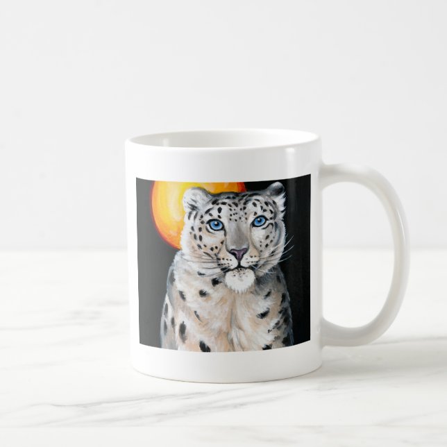 Snow Leopard Moon Coffee Mug (Right)