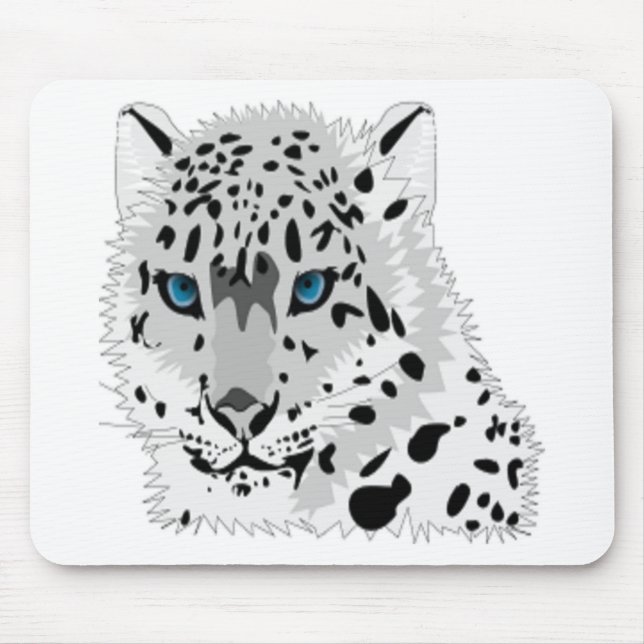 SNOW LEOPARD MOUSE PAD (Front)