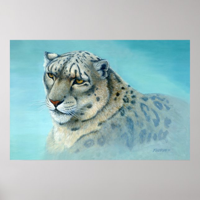 Snow Leopard Painting- Poster (Front)