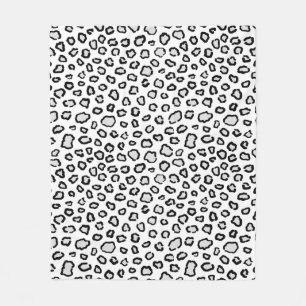 Snow Leopard Pattern Fleece Blanket