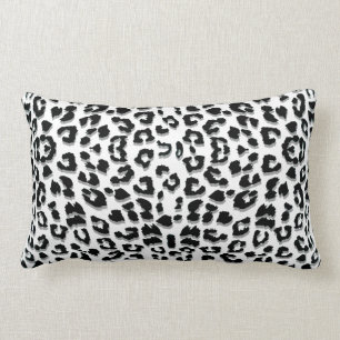 Snow Leopard Print Custom Lumbar Pillow