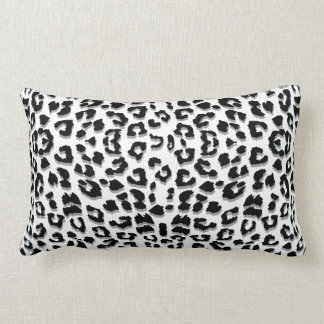 Snow Leopard Print Custom Lumbar Pillow