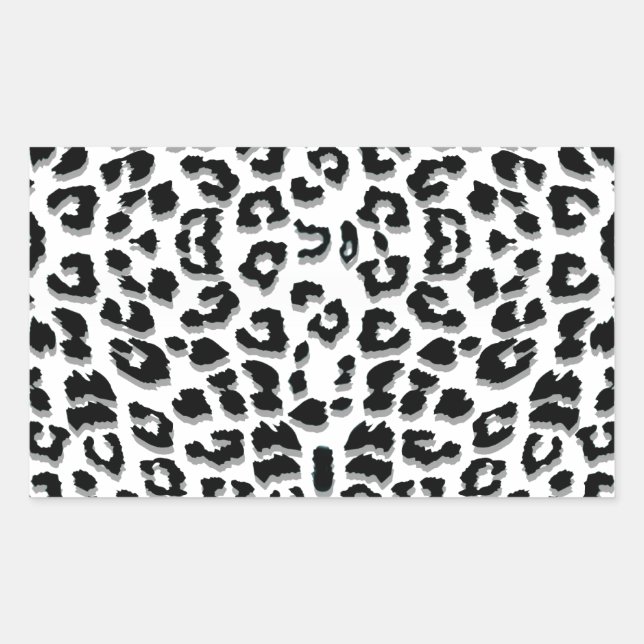 Snow Leopard Print Custom Sticker (Front)