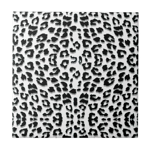 Snow Leopard Print Custom Tile (Front)