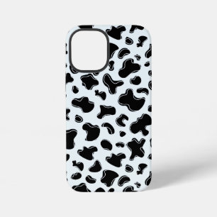 Snow Leopard Print Icy Blue Animal Spots Pattern iPhone 12 Mini Case