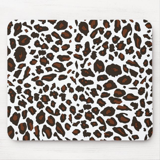 Snow Leopard Print Mouse Pad (Front)