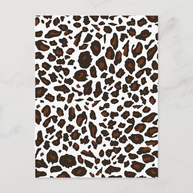 Snow Leopard Print Postcard (Front)