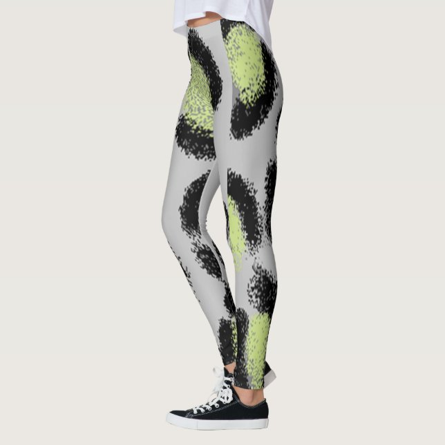 Snow Leopard Spots Leggings  (Left)