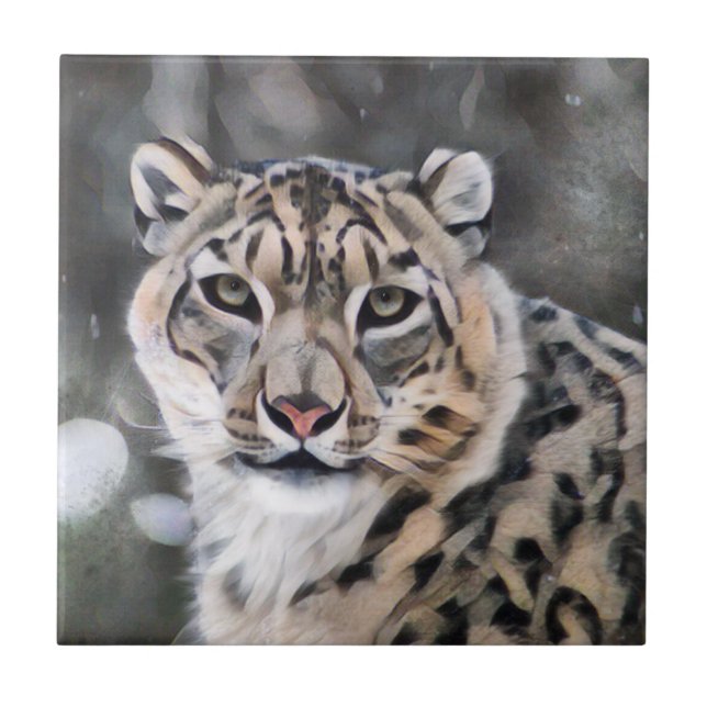 Snow Leopard Tile (Front)