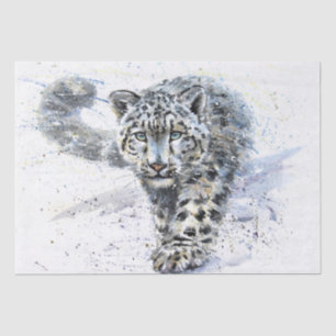 Snow Leopard Watercolor Tissue Paper