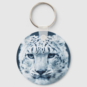 Snow Leopard Winter Snow Wildcat Nature Keychain