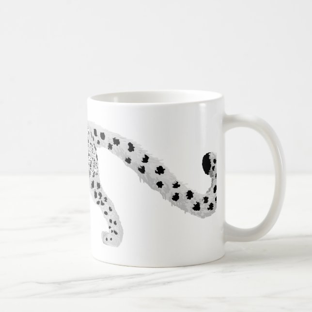 Snow Leopard with Snowflake Markings Mug (Right)
