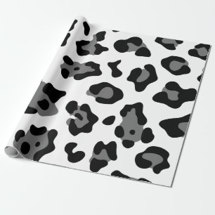 snow leopard wrapping paper